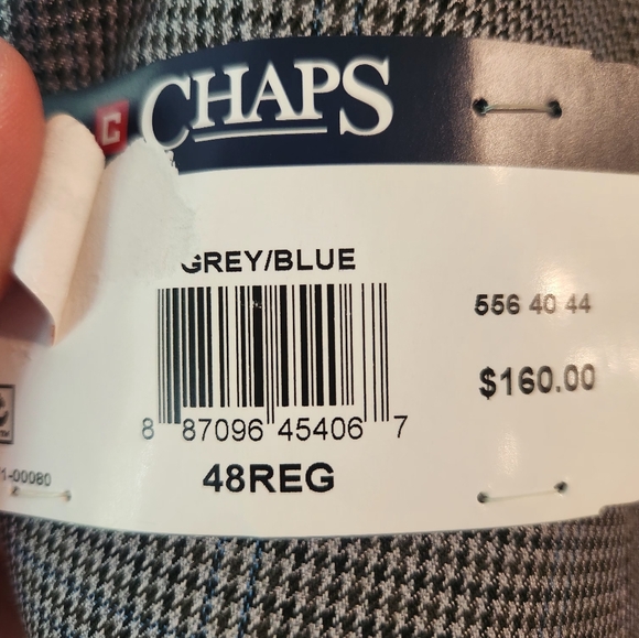 Chaps Gray Sport Coat with Classic Glen Check - Picture 8 of 10